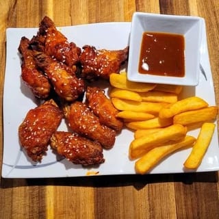 6 Pieces Wings And Fries